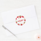 ストロベリーファースト誕生日 ラウンドシール (封筒)