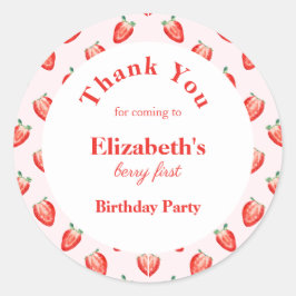 ストロベリーファースト誕生日 ラウンドシール