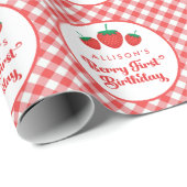 ストロベリーファースト誕生日 ラッピングペーパー (ロールコーナー)