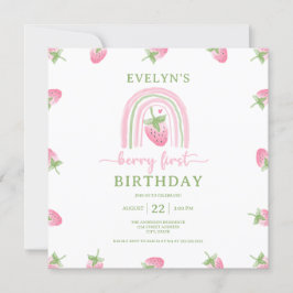 ストロベリーファースト誕生日 招待状