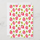 ストロベリーファースト誕生日 招待状 (裏面)