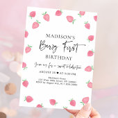 ストロベリーファースト誕生日 招待状