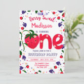 ストロベリーファースト誕生日 招待状 (スタンド正面)