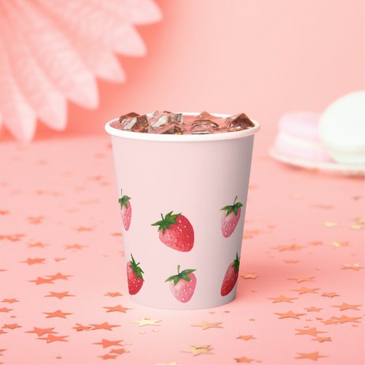 ストロベリーファースト誕生日 紙コップ (インサイチュ)