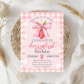 ストロベリーファースト1歳の誕生日パーティー写真 招待状