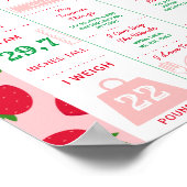 ストロベリーファースト1歳の誕生日マイルストーンスウィートワン ポスター (角)