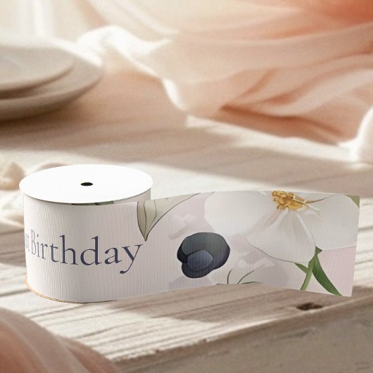 ストロベリーファースト1歳パーティー グログランリボン