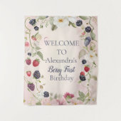 ストロベリーファースト1歳パーティー タペストリー (正面)