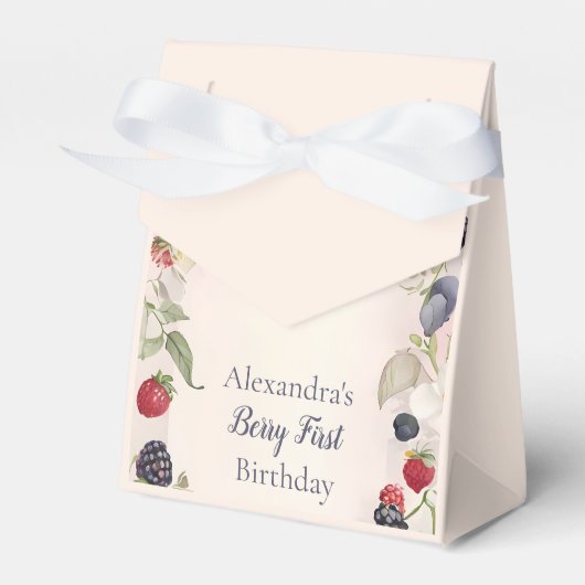 ストロベリーファースト1歳パーティー フェイバーボックス (正面サイド)