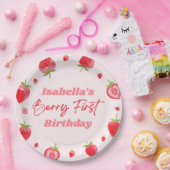 ストロベリーファースト1歳パーティー ペーパープレート (パーティー)