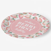 ストロベリーファースト1歳パーティー ペーパープレート (アングル)