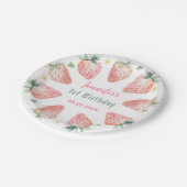 ストロベリーファースト1歳パーティー ペーパープレート (アングル)
