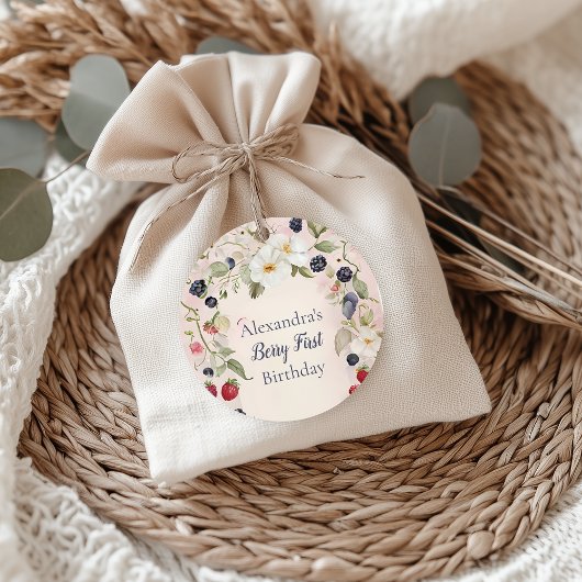 ストロベリーファースト1歳パーティー ラウンドシール