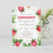 ストロベリーファースト1歳パーティー 招待状 (スタンド正面)