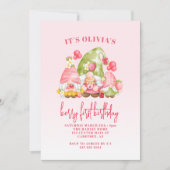 ストロベリーファースト1歳 招待状 (正面)