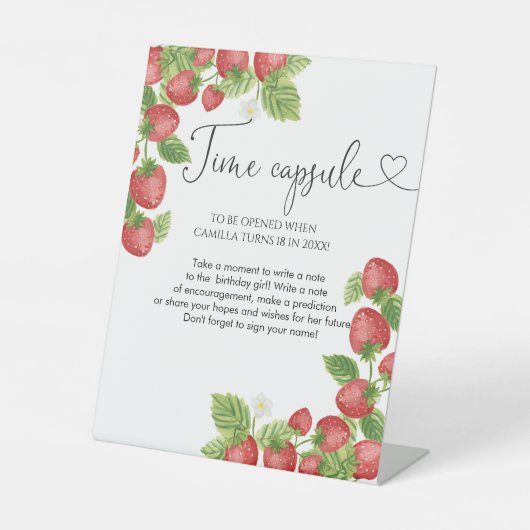 ストロベリーファースト・ガール1stタイムカプセル 台座サイン (正面)