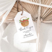 ストロベリーファースト・ガール1st誕生日パーティー ギフトタグ