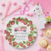 ストロベリーファースト・ガール1st誕生日パーティー ペーパープレート (パーティー)