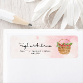 ストロベリーファースト・ガール1st誕生日パーティー ラベル