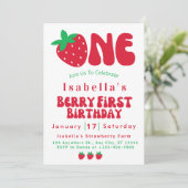ストロベリーファースト・ガール1st誕生日パーティー 招待状 (スタンド正面)
