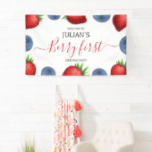 ストロベリーファースト・ガール1st誕生日パーティー 横断幕 (インサイチュ)