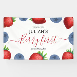 ストロベリーファースト・ガール1st誕生日パーティー 横断幕