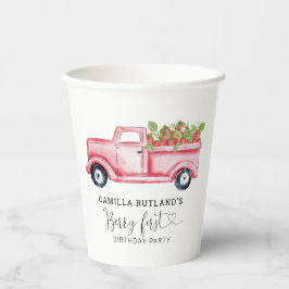 ストロベリーファースト・ガール1st誕生日パーティー 紙コップ