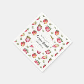 ストロベリーファースト・ガール1st誕生日 スタンダードカクテルナプキン (角)