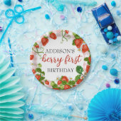 ストロベリーファースト・ガール1st誕生日 ペーパープレート (パーティー)