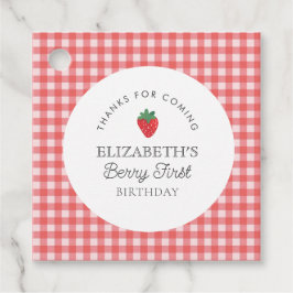 ストロベリーファースト・レッド・プレイド フェイバータグ