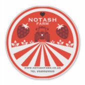 ストロベリーファームショップ シール (正面)