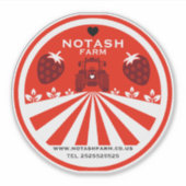 ストロベリーファームショップ シール (正面)