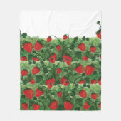 ストロベリーファームフィールド水彩 フリースブランケット (正面)