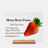 ストロベリーファーム アクリルサイン (正面)