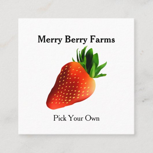 ストロベリーファーム スクエア名刺 (正面)