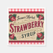 ストロベリーファーム スタンダードカクテルナプキン (正面)