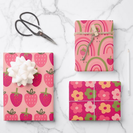 ストロベリーフィールズディライト1 ラッピングペーパーシート (正面)