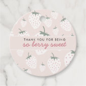 ストロベリーフィールズベリースイートピンクガールメッセージカード フェイバータグ (正面)