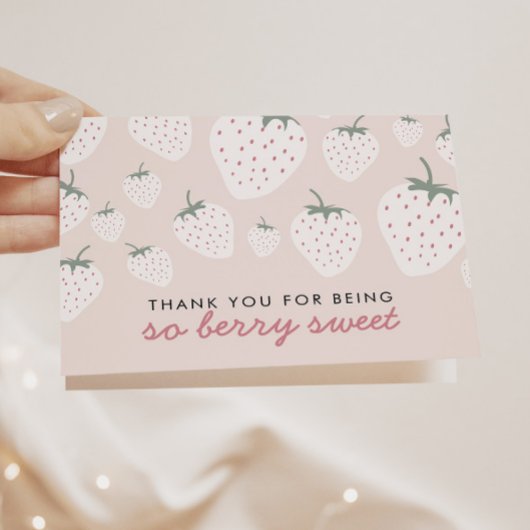ストロベリーフィールズベリースイートピンクガール サンキューカード
