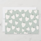 ストロベリーフィールズベリーファースト誕生日 |写真 招待状 (裏面)