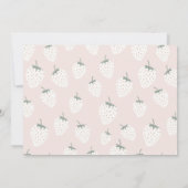 ストロベリーフィールズベリーファースト誕生日 |写真 招待状 (裏面)