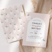 ストロベリーフィールズベリーファースト誕生日 |少女 招待状