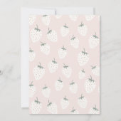 ストロベリーフィールズベリーファースト誕生日 |少女 招待状 (裏面)