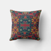 ストロベリーフィールズレッドペイズリー装飾用クッション クッション (裏面)