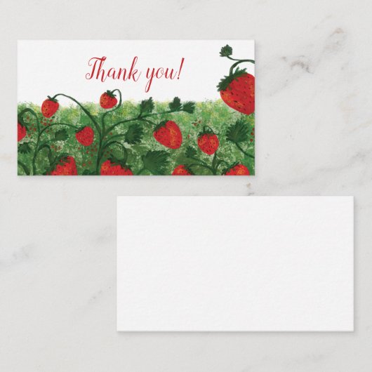 ストロベリーフィールドの水の色ありがとう エンクロージャーカード (正面/裏面)