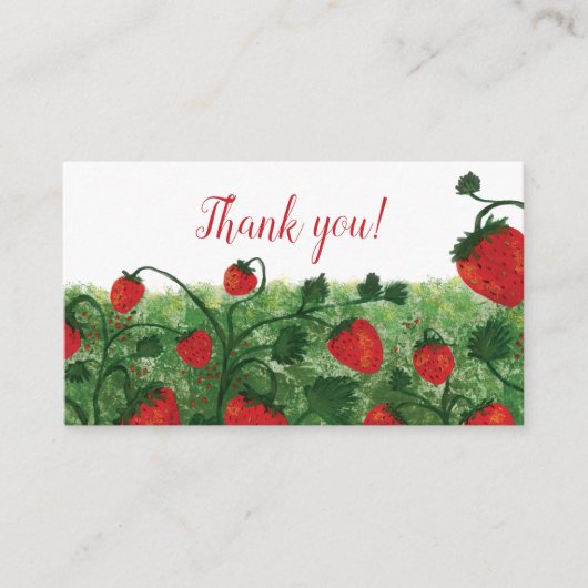 ストロベリーフィールドの水の色ありがとう エンクロージャーカード (正面)