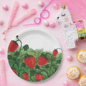 ストロベリーフィールドウォーターイラストレーション ペーパープレート (パーティー)