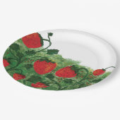 ストロベリーフィールドウォーターイラストレーション ペーパープレート (アングル)