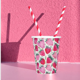 ストロベリーフィールド夏のタイムピクニックピンク 紙コップ