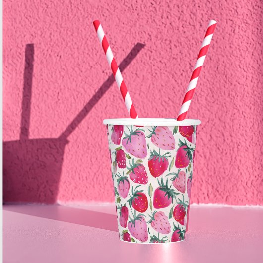 ストロベリーフィールド夏のタイムピクニックピンク 紙コップ